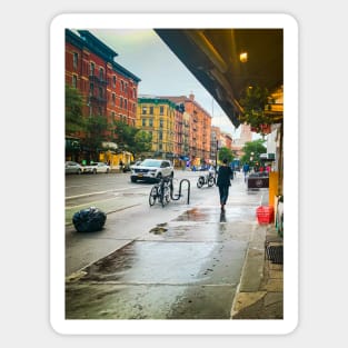 Upper West Side Rainy Day Street Manhattan NYC Sticker